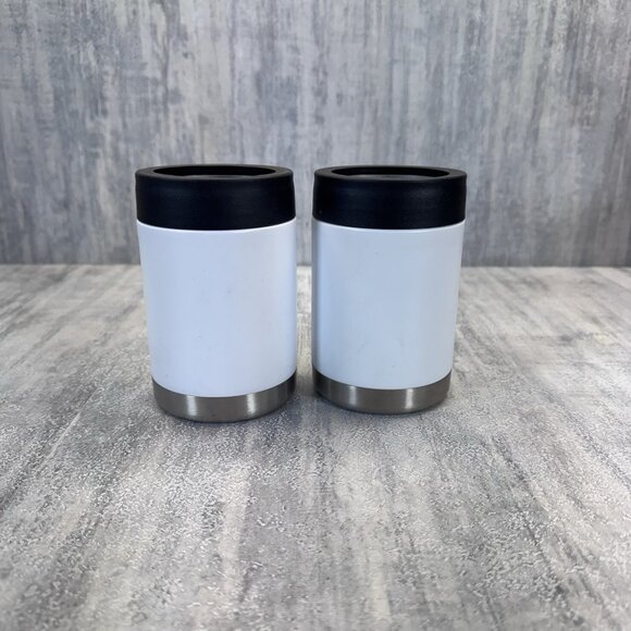 2 Bud Light Metal Koozie Coozie White Blue Beer Can Holder 5" Standard Can Size - Picture 2 of 6